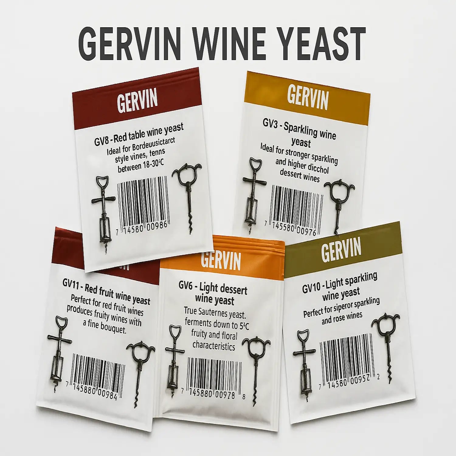 Gervin Wine Yeast Range