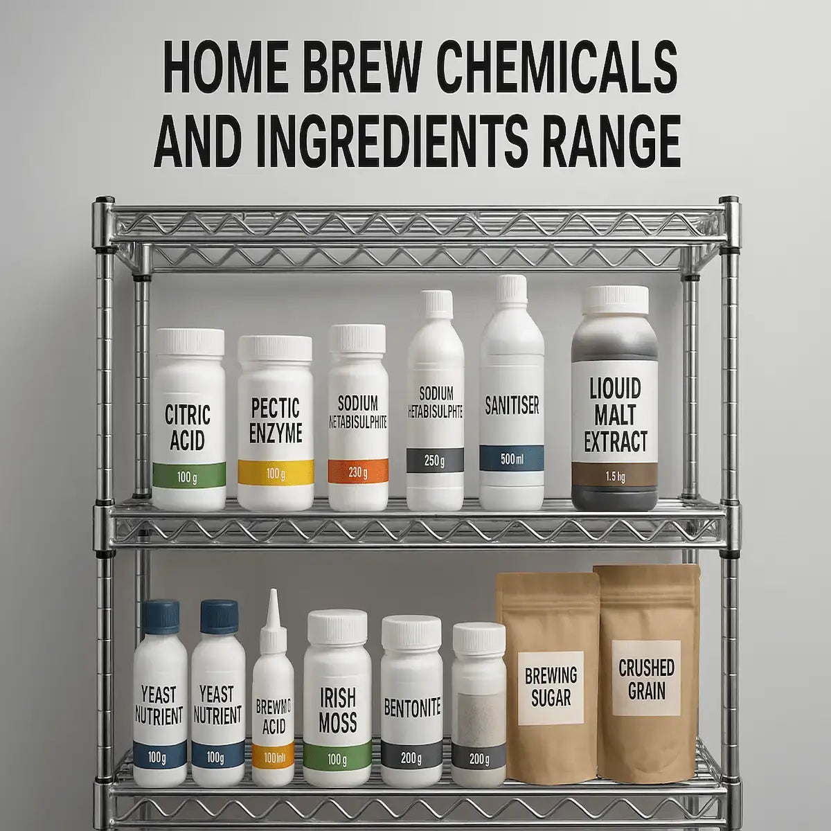 Home Brew Chemicals and Ingredients Range