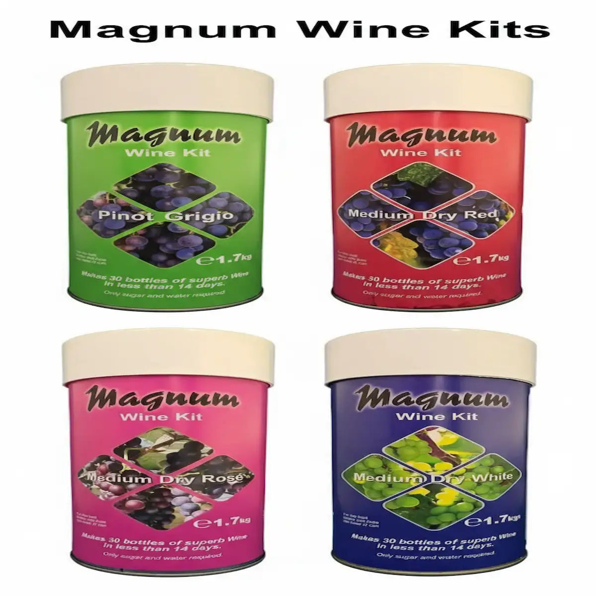Magnum Wine Kits makes up to 30 Bottles