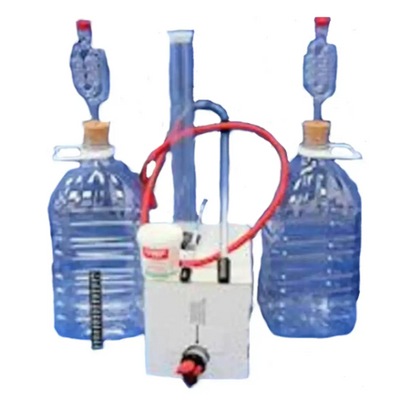 Equipment Only Starter Kit 1 gallon with 2 plastic demijohns, airlocks, siphon set, and sterilizer.