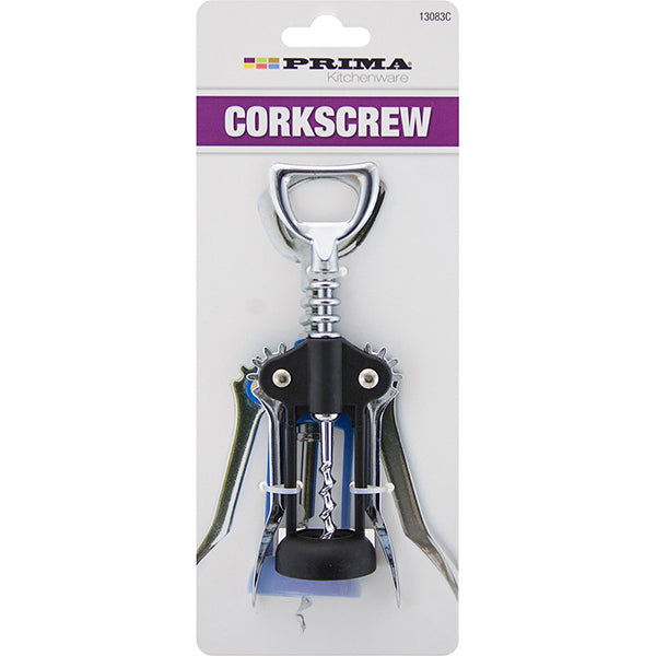 Lever Corkscrew product image by Prima Kitchenware, featuring ergonomic handle and sleek design for easy wine bottle opening.