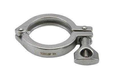 2 Inch Tri Clamp Clamp - KL03322 made from 304 stainless steel for brewery hardware and compatible with tri-clover fittings.