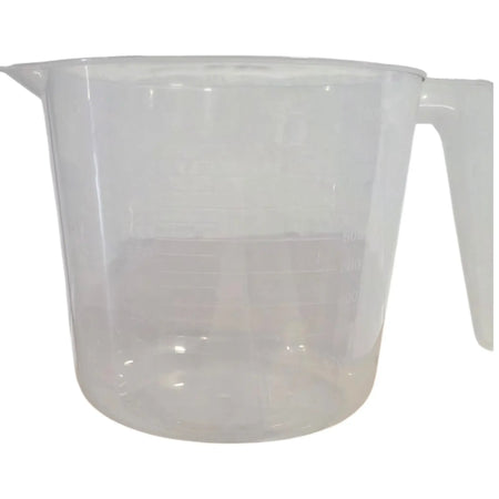 1 Litre Basic Plastic Jug with measurement markings in oz, cups and ml, ideal for any kitchen or home.