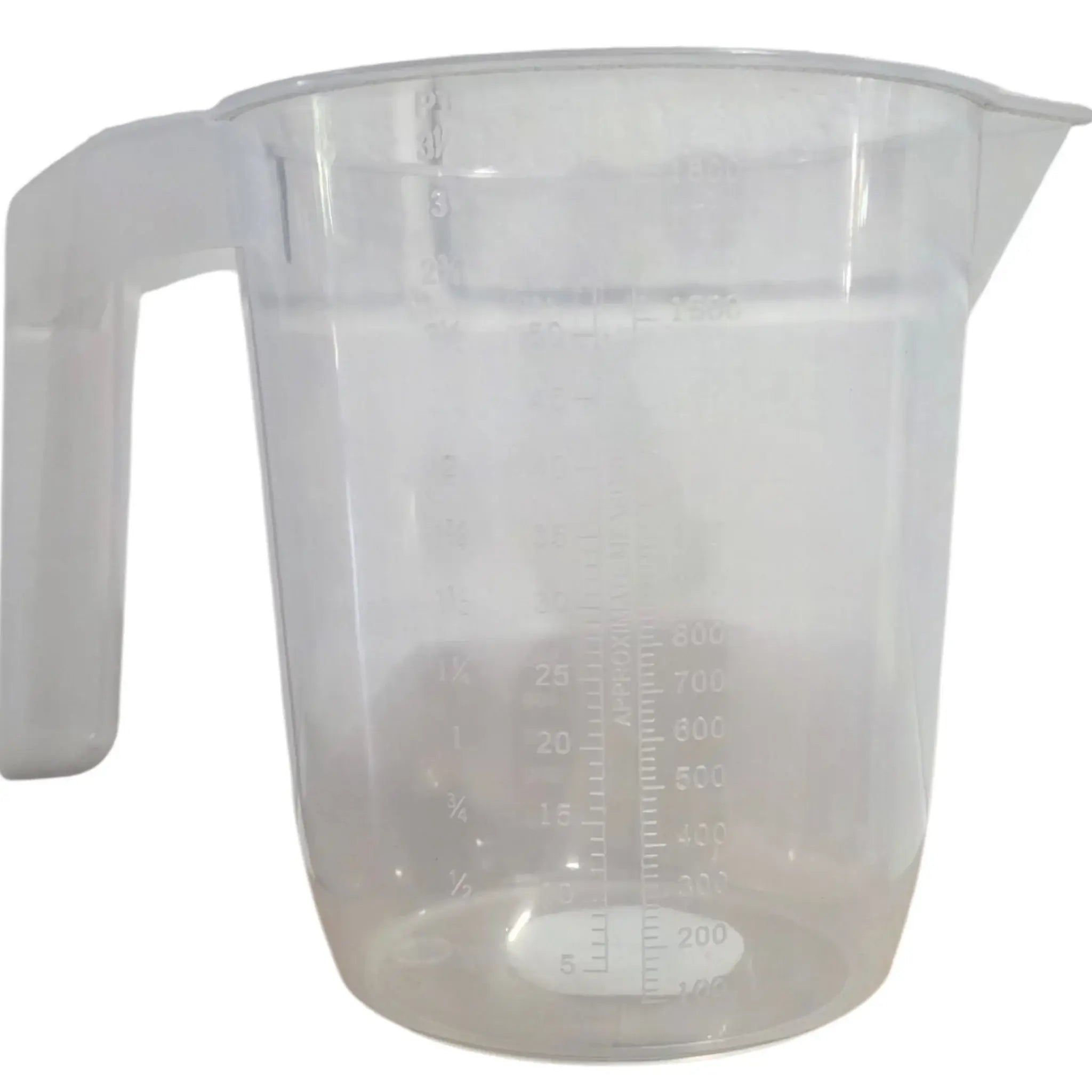 2 Litre Basic Plastic Jug with measurement markings for oz, pints, and ml.