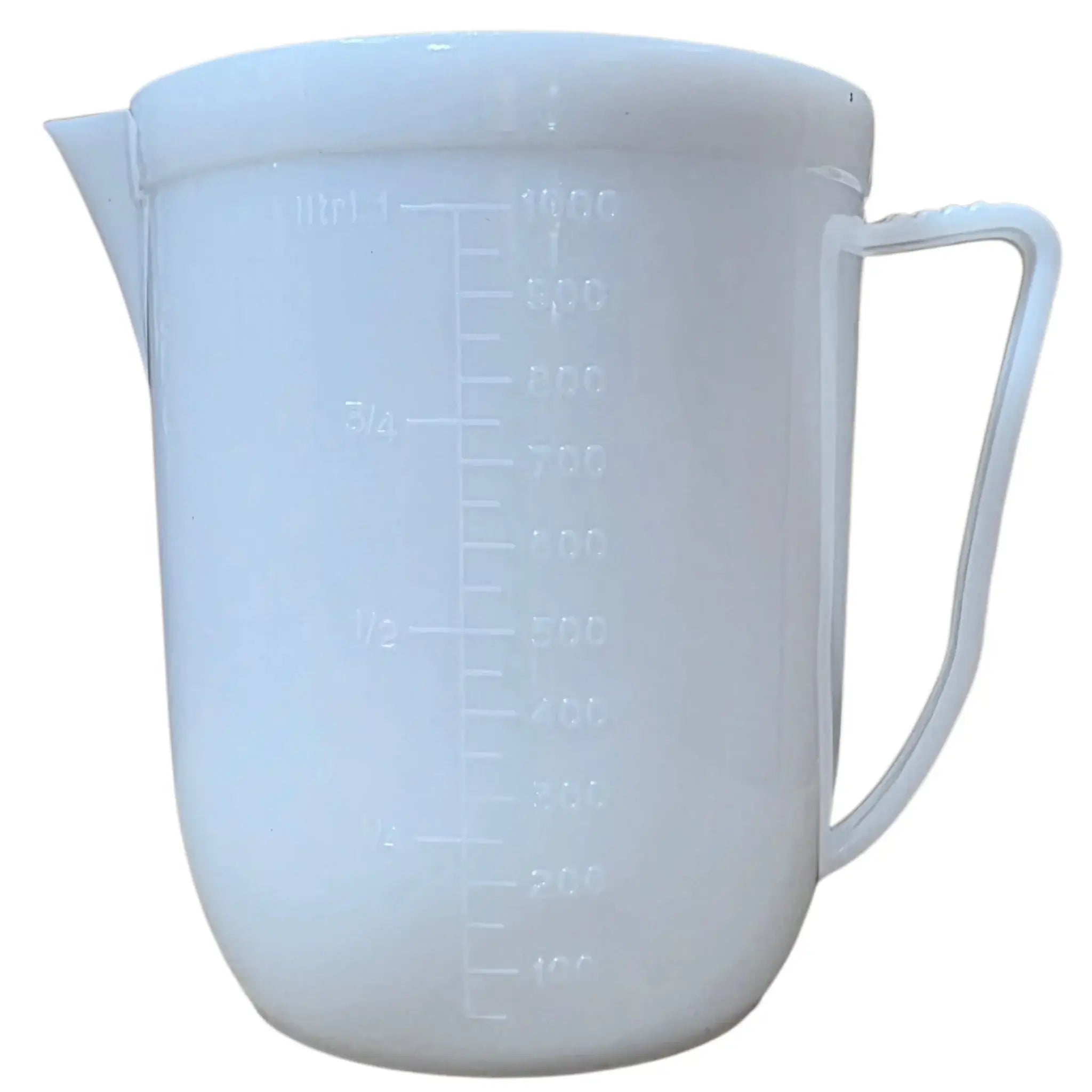 1 Ltr Jug Heavy Duty for storing liquids with measurement markings, durable and reliable for various uses.