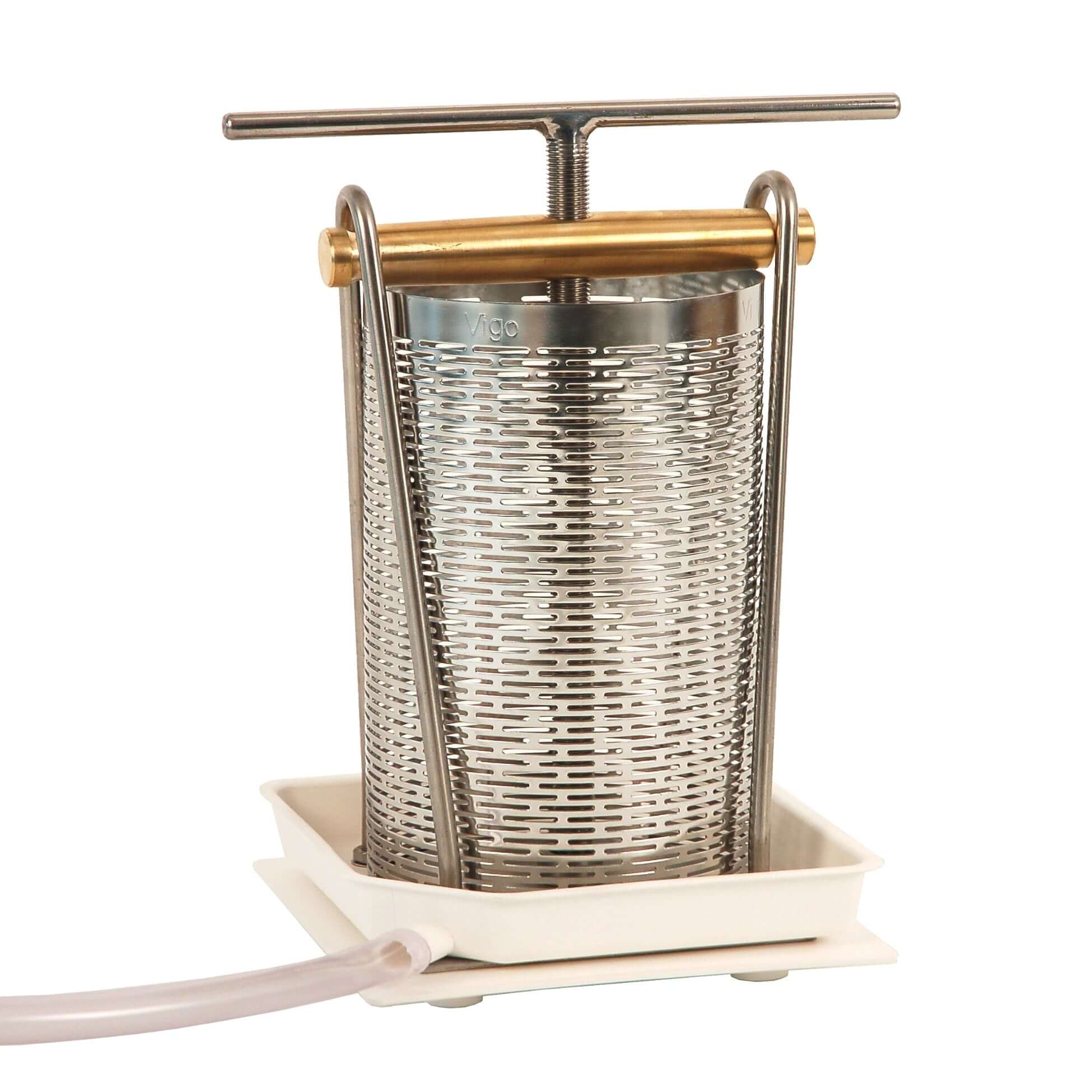 Small stainless steel fruit press