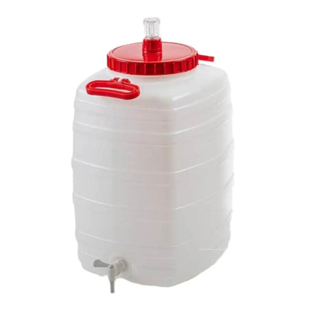 50 Litre Fermenter with Tap and Airlock | Genius, heavy duty plastic fermenter with grommet and airlock for brewing.