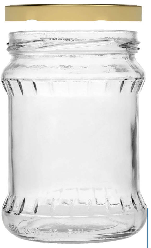 500ml Fisz Fluted Jar with Golden Lid x 6 | Browin | The Home Brew Shop | 132522