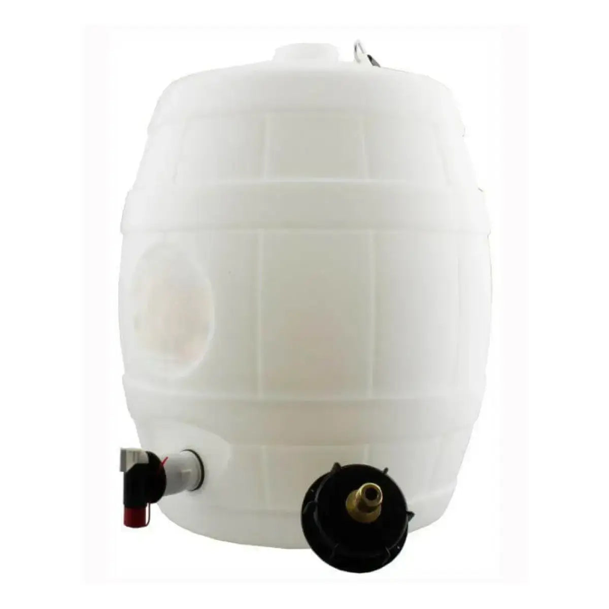 5 Gallon Plastic Beer Barrel - Bulb CO₂ Pin Valve with dispensing tap and CO₂ connection