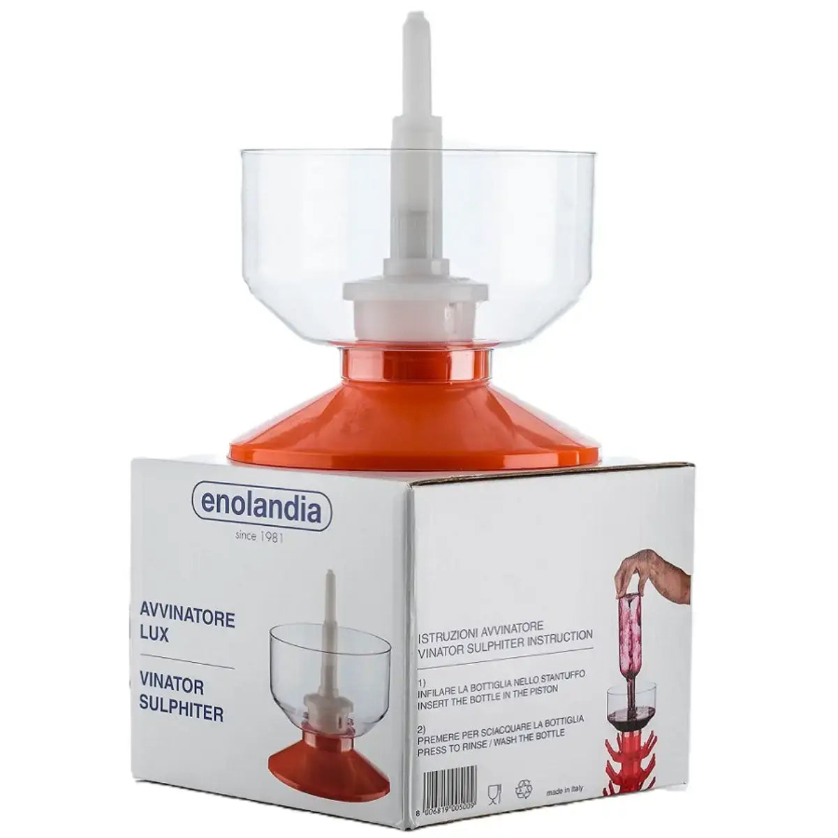 Bottle Rinser Vinator - Enolandia for efficient bottle rinsing before bottling.