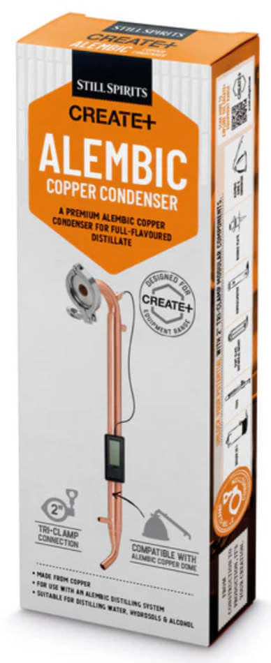 SS Create Alembic Copper Condenser with Tri-Clamp The Home Brew Shop 50045
