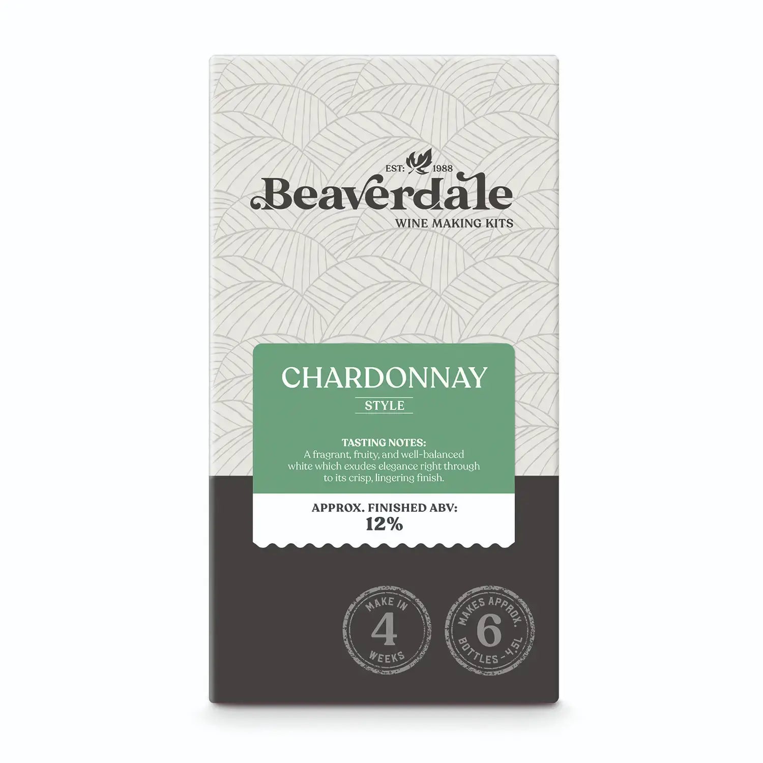 Beaverdale Chardonnay Style Wine Kit 6 Bottles