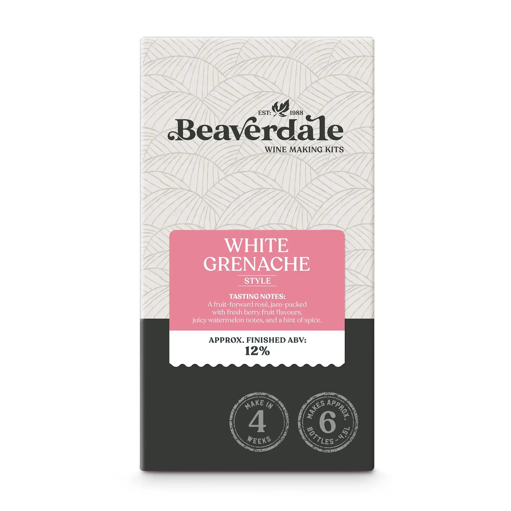 Beaverdale Grenache Rose Style Wine Kit 6 Bottles