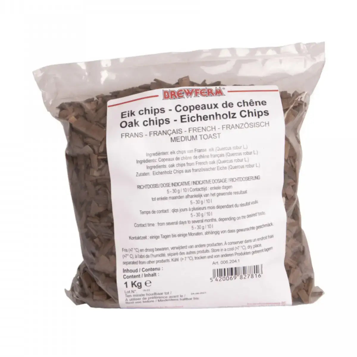Brewferm French Oak Chips Medium Roast 1kg - The Home Brew Shop