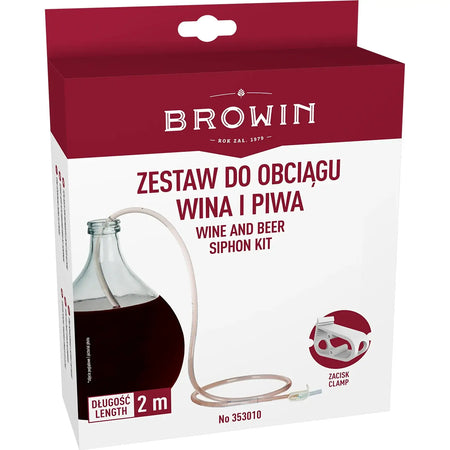 Browin Wine Siphon Hose / Tubing with Clamp