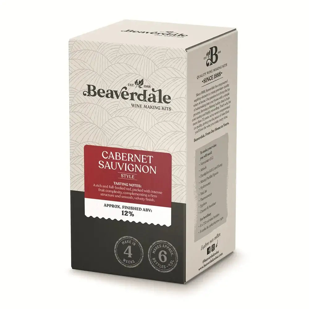 Cabernet Sauvignon Wine Kit 6 Bottles Beaverdale