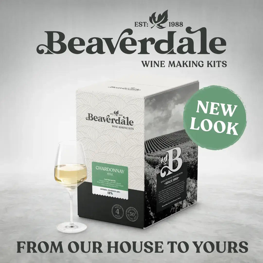 Chardonnay Wine Kit Beaverdale 30 Bottle new Look