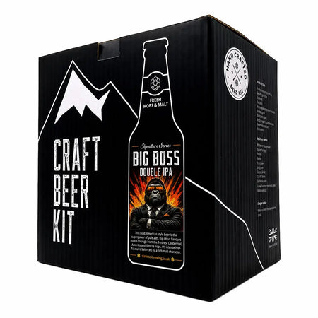 Dark Rock Signature Big Boss Double IPA Beer Kit packaging featuring bold design and graphic elements.