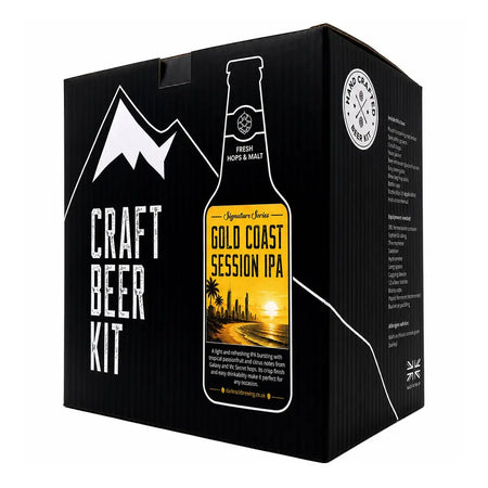 Dark Rock Signature Gold Coast Session IPA beer kit packaging showcasing craft beer brewing.