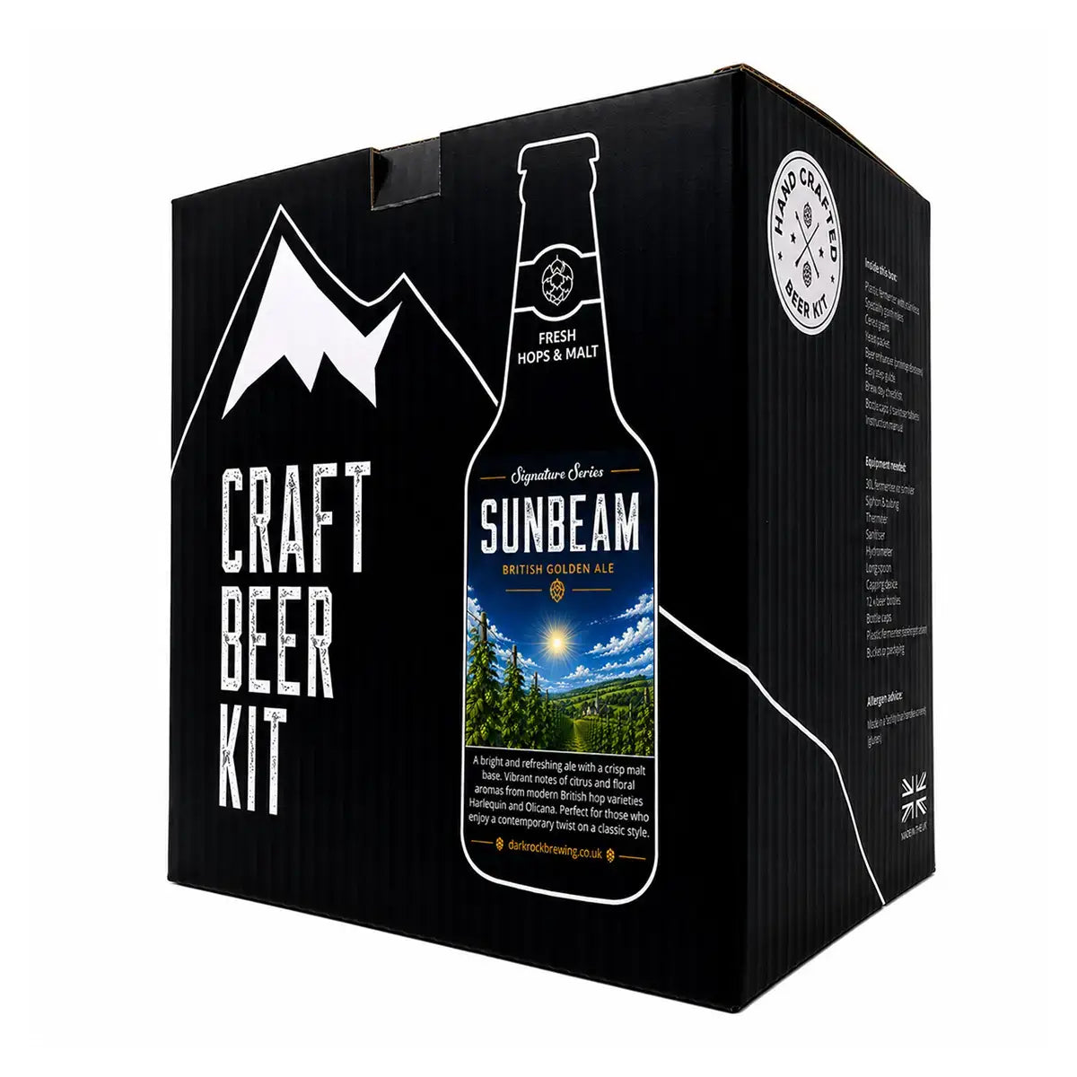 Dark Rock Signature Sunbeam Golden Ale Beer Kit packaging featuring bright design and craft beer branding.