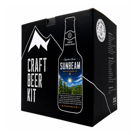 Dark Rock Signature Sunbeam Golden Ale Beer Kit packaging featuring bright design and craft beer branding.