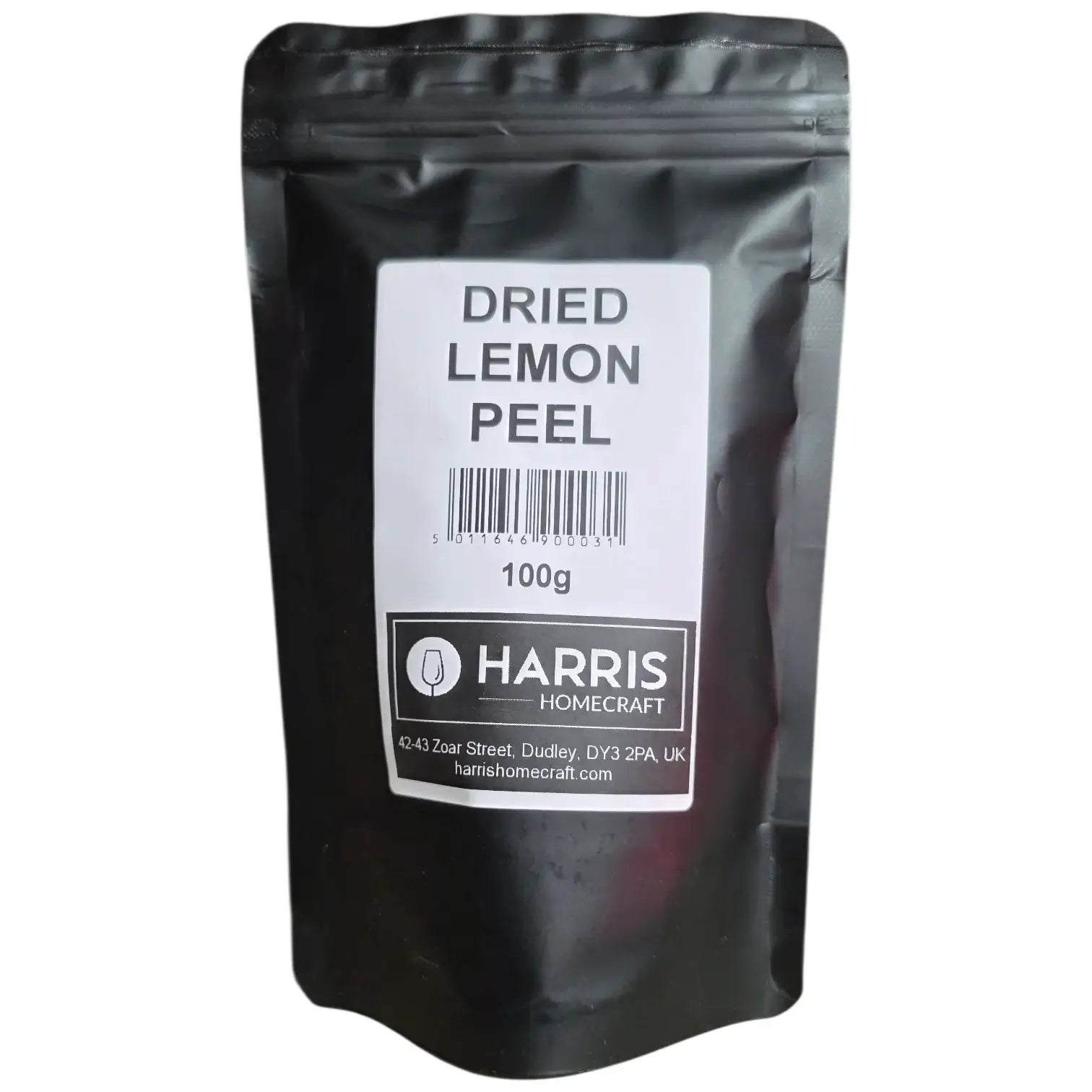 Dried Lemon Peel 100g - Harris Homecraft front