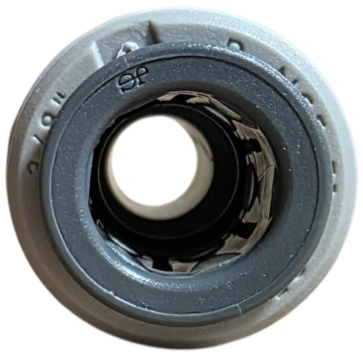 John Guest PI011212S - 3/8" Push Fit x 1/4" BSP Male Fitting End View