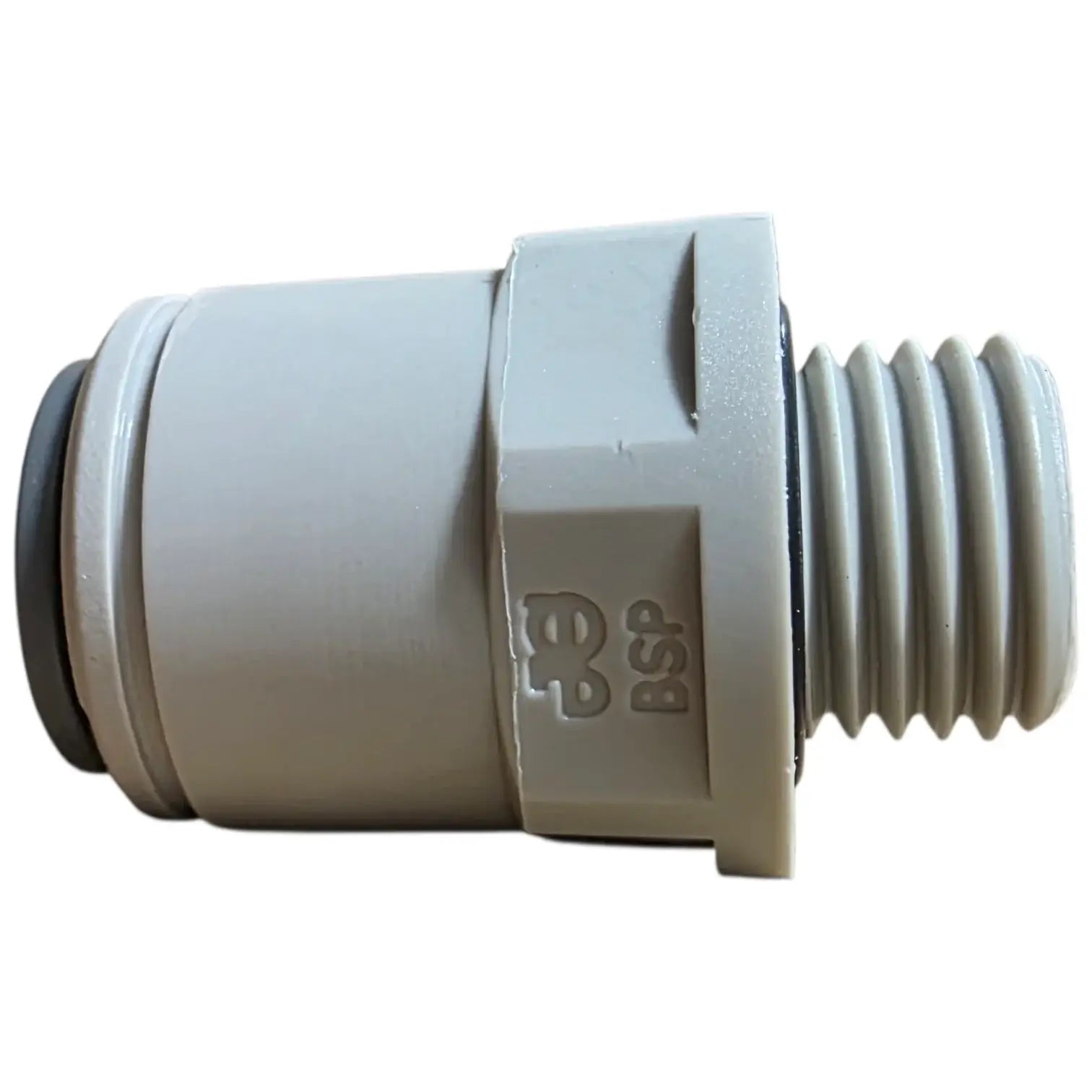 John Guest PI011212S - 3/8" Push Fit x 1/4" BSP Male Fitting Side View