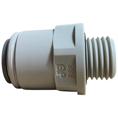 John Guest PI011212S - 3/8" Push Fit x 1/4" BSP Male Fitting Side View