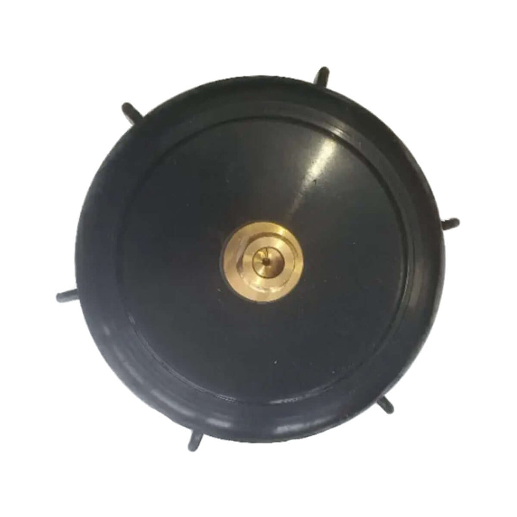 4 Inch cap for King Keg with S30 valve top view showing integrated S30 connector and durable design.