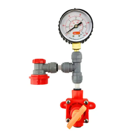 Kegland Spunding Valve KL09706 complete blowtie kit with pressure gauge and adjustment screw.