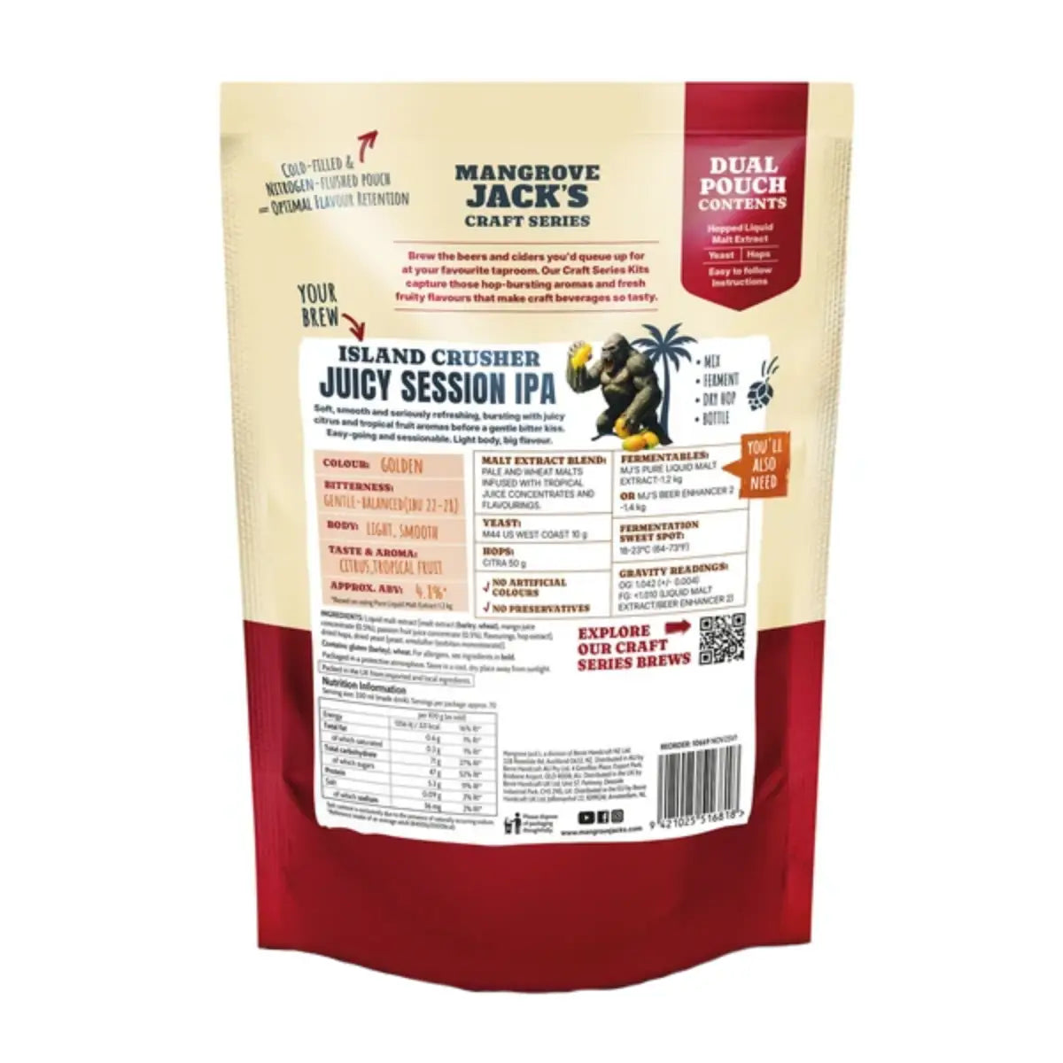 Mangrove Jacks Juicy Session IPA Beer Kit Back | The Home Brew Shop | 10669