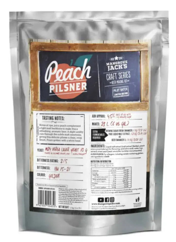 Mangrove Jacks Peach Pilsner Beer Kit The Home Brew Shop 10791