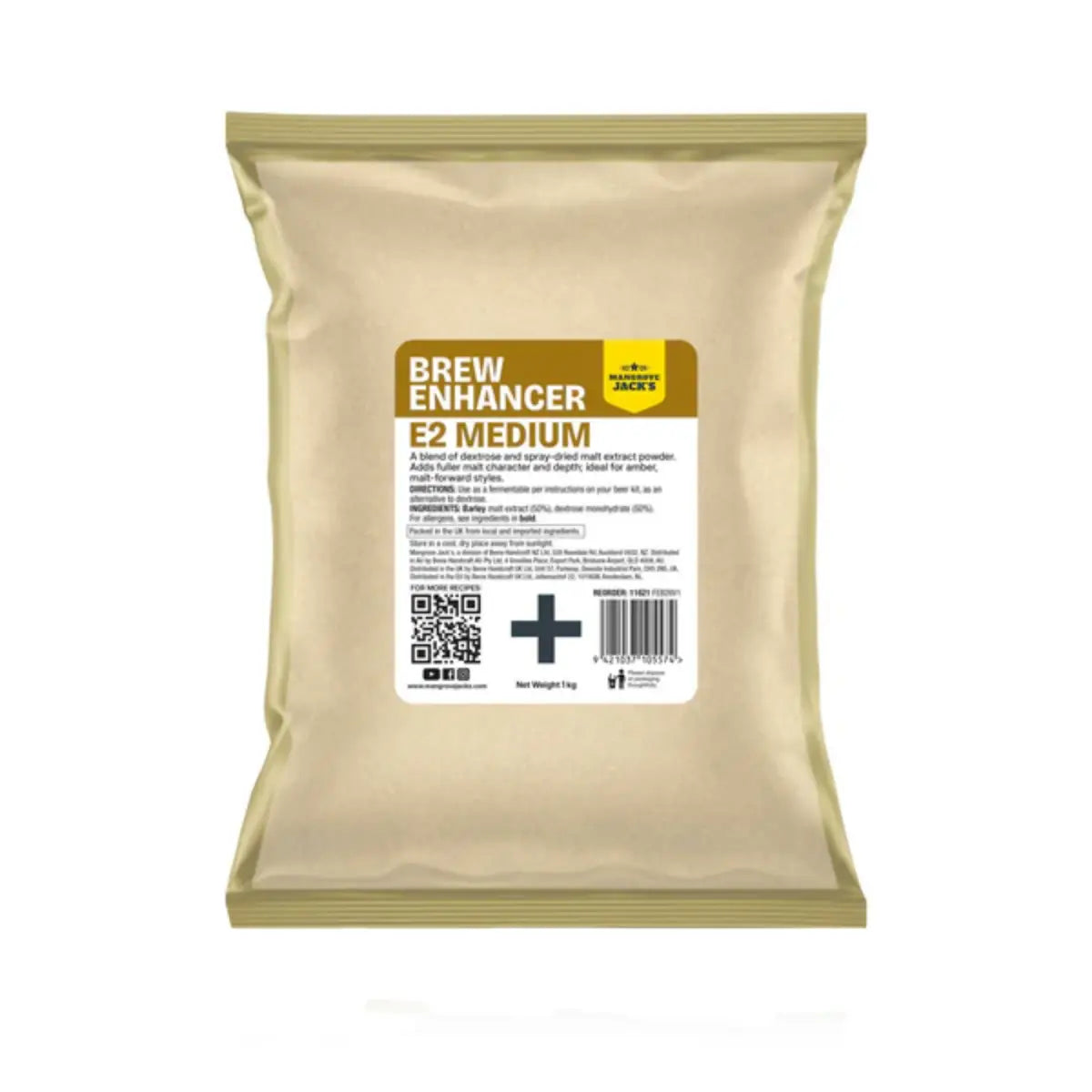 E2 Medium Brew Enhancer 1kg pack from Mangrove Jack's Recipe Range for home brewing.