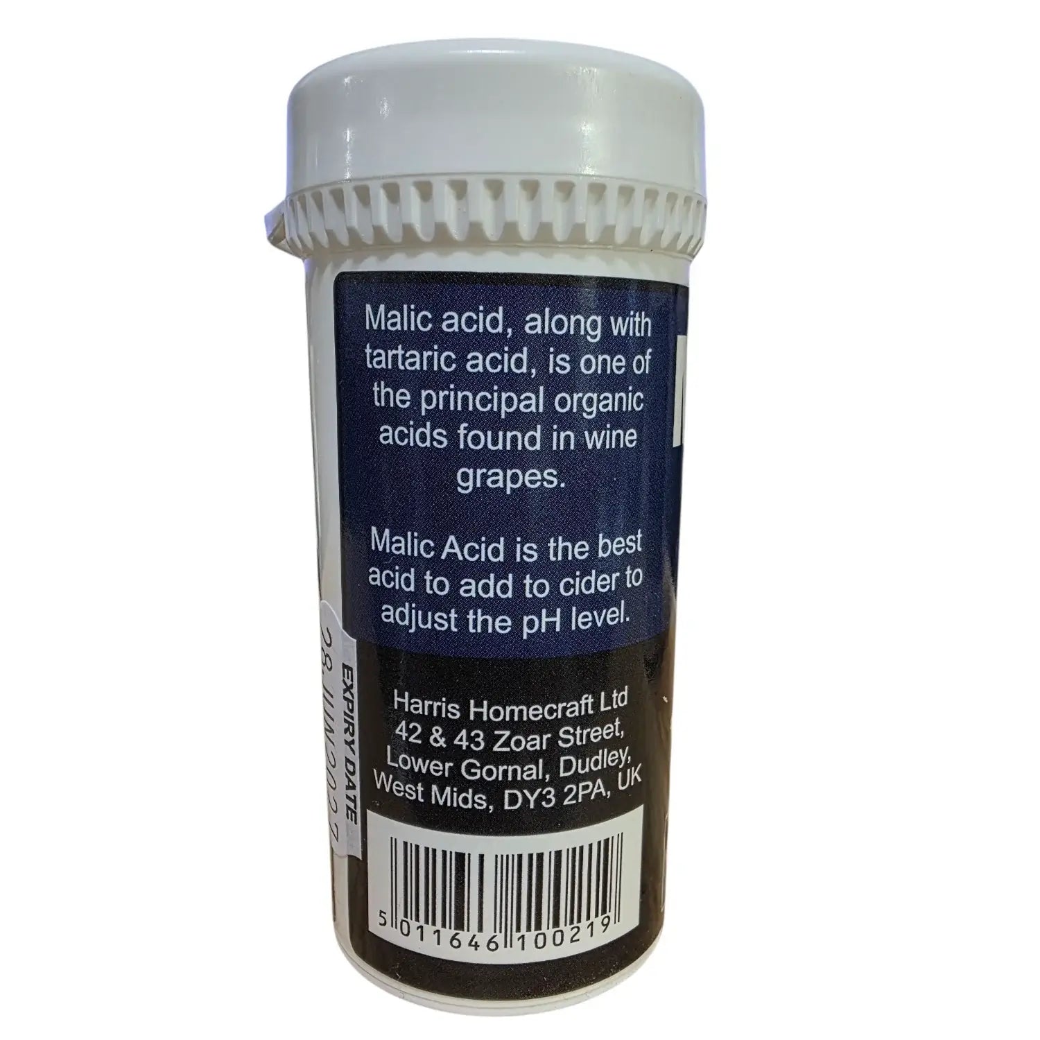Malic Acid 50g Harris Homecraft Pot Side
