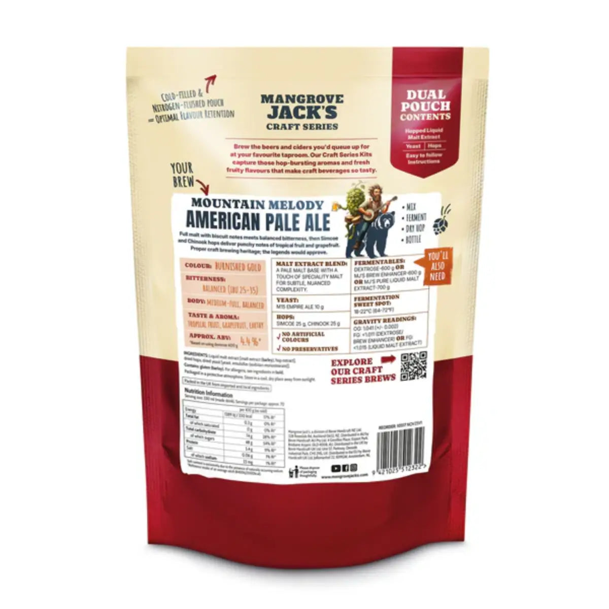 Mountain Melody American Pale Ale Beer Kit Back Mangrove Jacks | The Home Brew Shop | 10517
