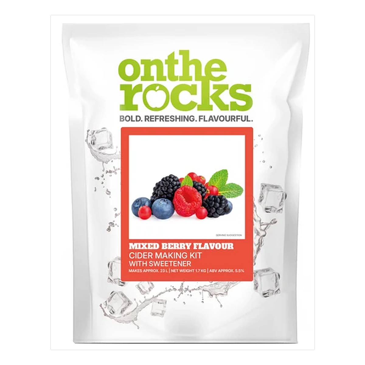 On The Rocks Mixed Berry Cider kit | The Home Brew Shop | 1252