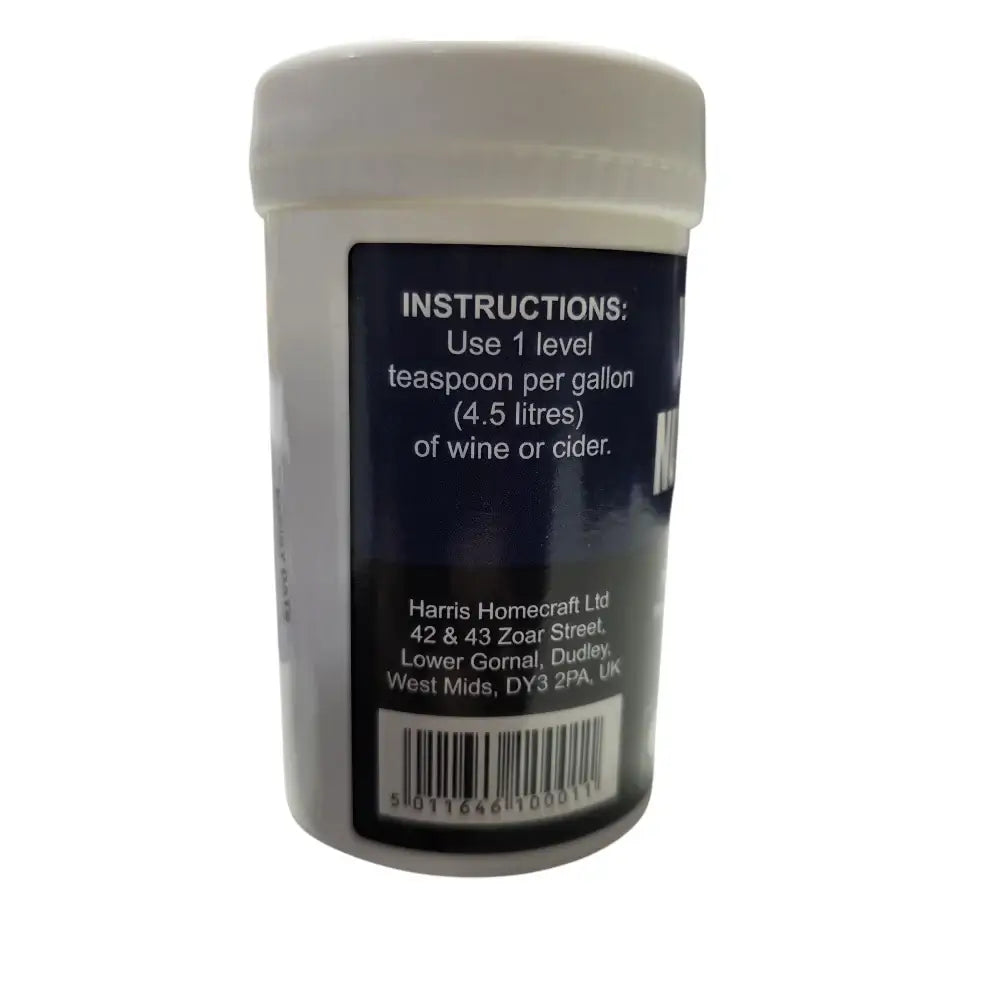 Wine Yeast Nutrient 100g by Harris Homecraft in a pot instructions