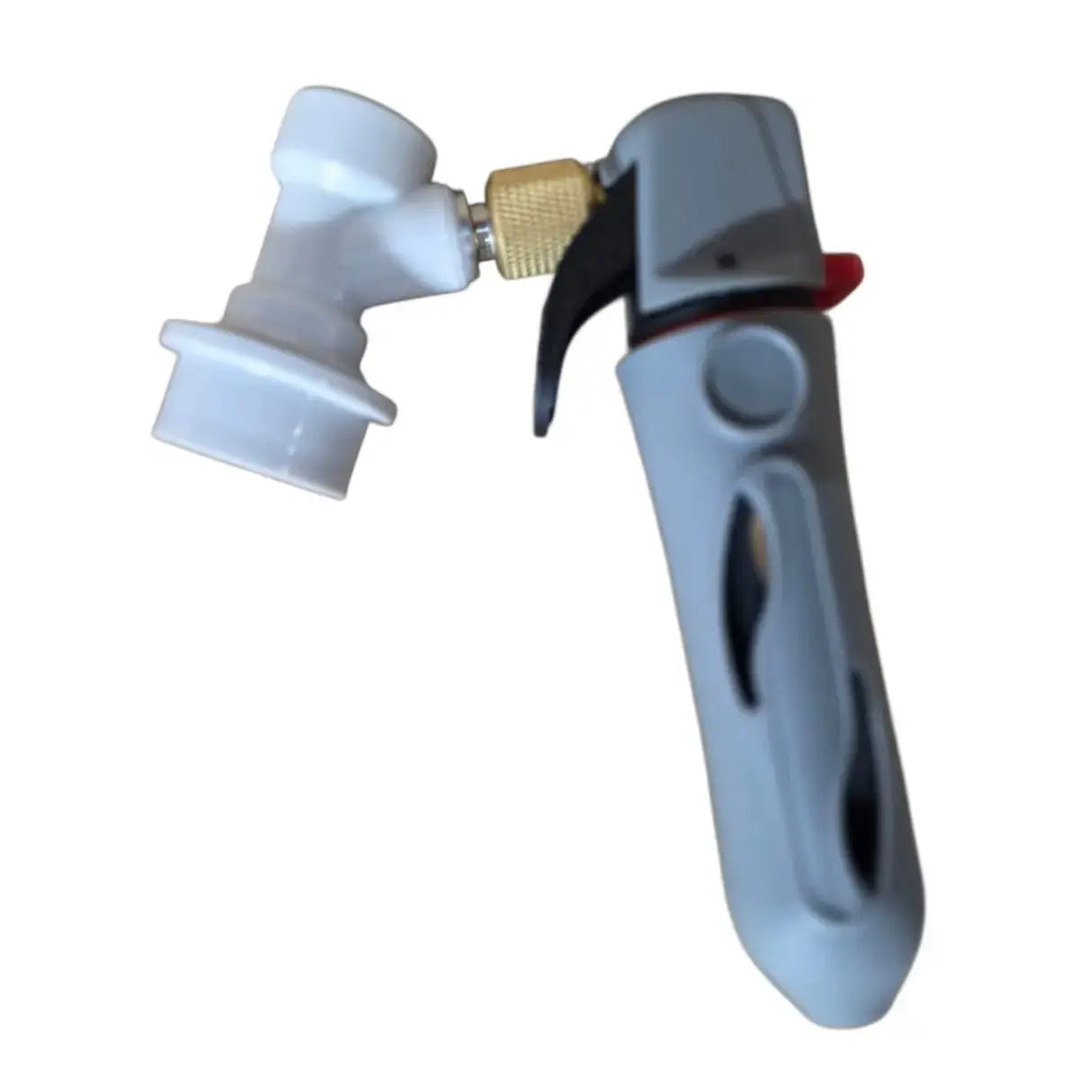 Portable 16g CO2 charger with disconnect by Harris Homecraft closeup