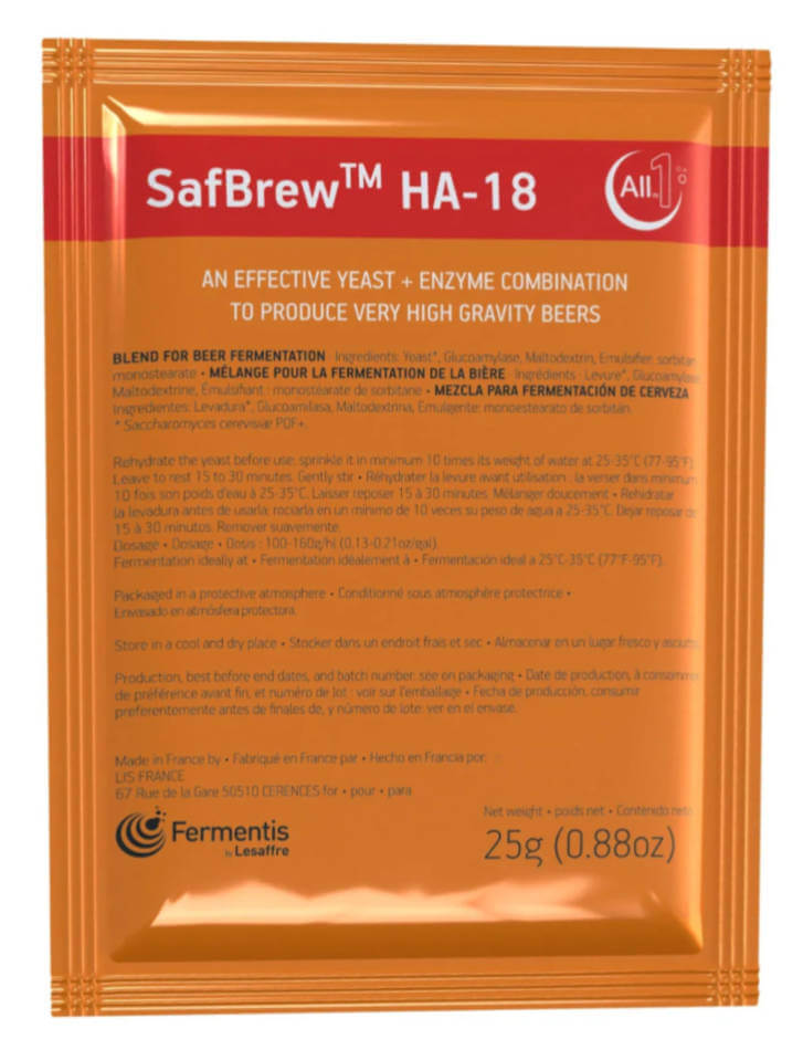 SafBrew™ HA-18 25g Beer Yeast | Fermentis- BBE 05/2026 The Home Brew Shop 0500498