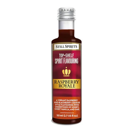 Raspberry Royale Flavouring 50ml bottle with vibrant raspberry and blackberry liqueur-style flavoring by Still Spirits.