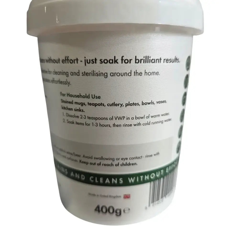 VWP Cleaner & Steriliser 400g Side of Pot