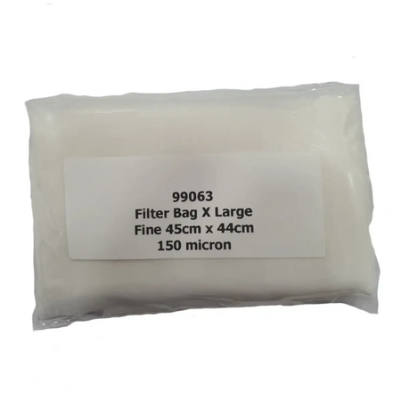 Vigo 45 x 44cm Fine 12ltr Press Bag packaging view, ideal for straining pulpy and seeded fruits.