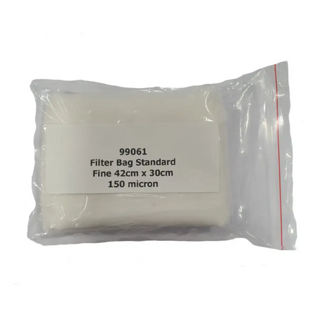 Vigo 42 x 30cm Fine Straining Bag in a clear package for juicing and filtering.