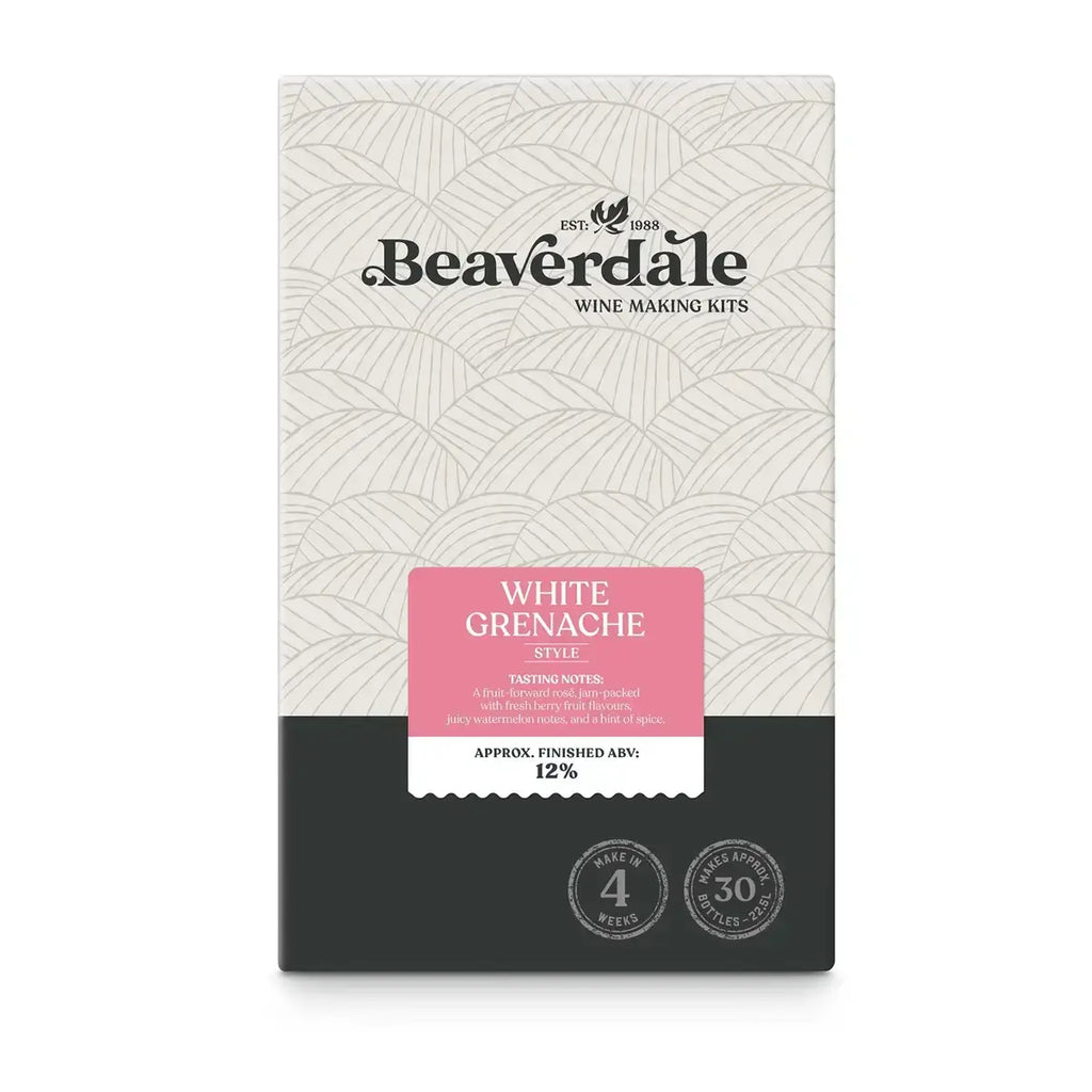 White Grenache Wine Kit 30 Bottles Beaverdale Front