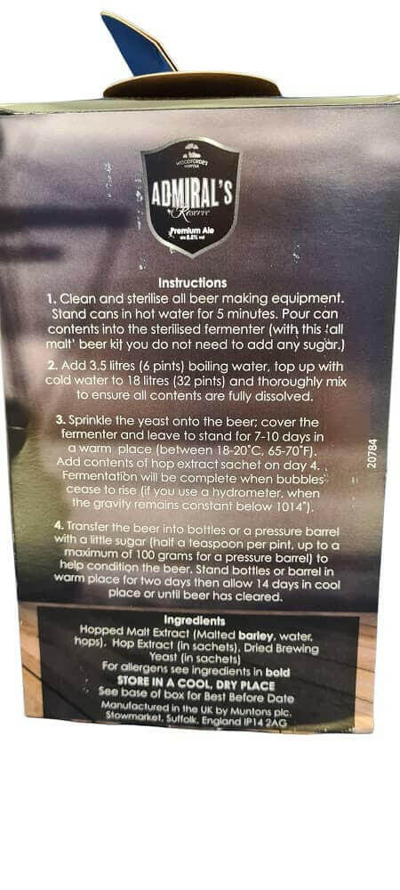 Admirals Reserve Beer Kit | Woodfordes Brewery | The Home Brew Shop | 102783 - 1765