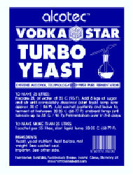 Alcotec VodkaStar Turbo Yeast | The Home Brew Shop | 31013