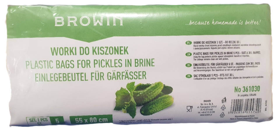 Barrel Plastic Bag 55x80cm for 30Ltr Drums x5 | The Home Brew Shop | 361030