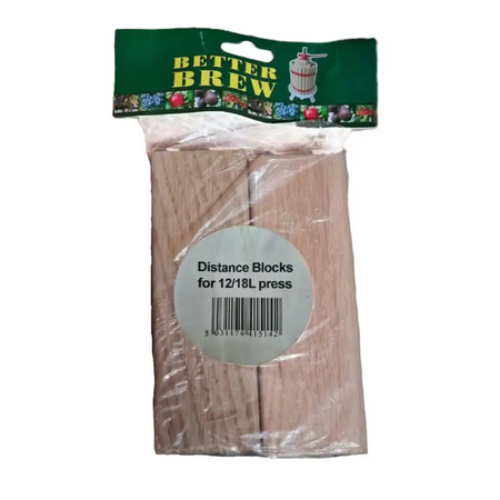 Better Brew Extra Blocks for 12/18 Litre Press packaging with two wooden blocks.