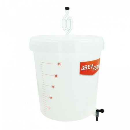Brewferm Fermenting Bin 30 litre with Airlock and Tap - durable fermentation bucket with markings.